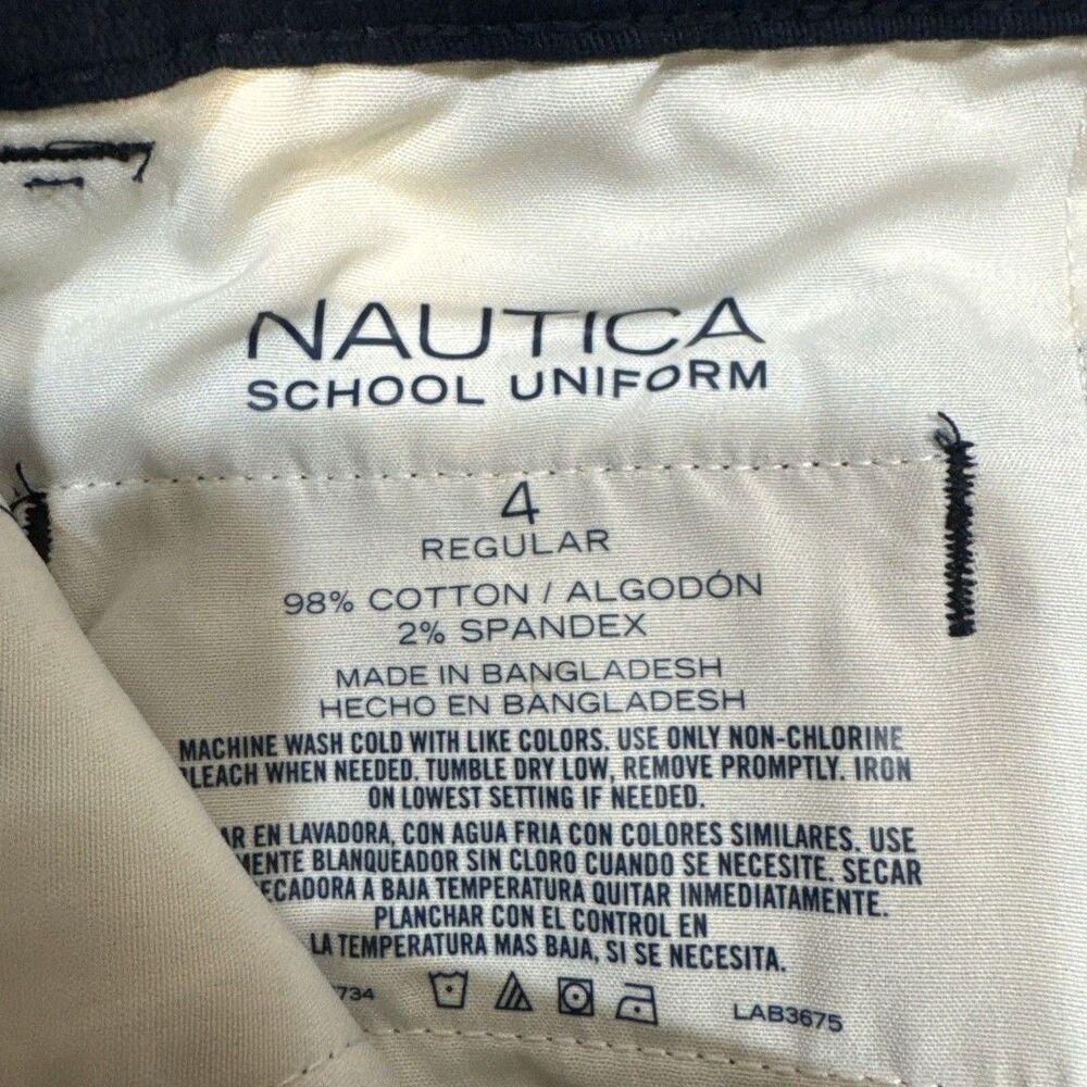 Nautica Boys School Uniform Navy Pants (3 Pair) Great For School, Church, Formal - Picture 2 of 6